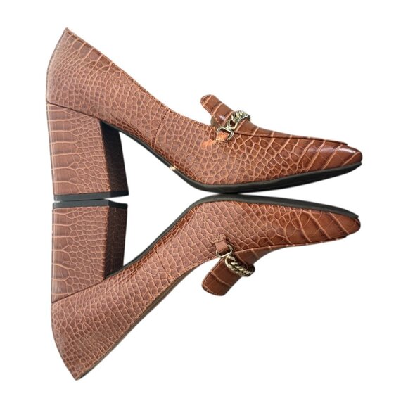 The Limited Womens Whiskey Brown "Benton" Loafer Snake Print Square Toe 10M - Picture 4 of 12